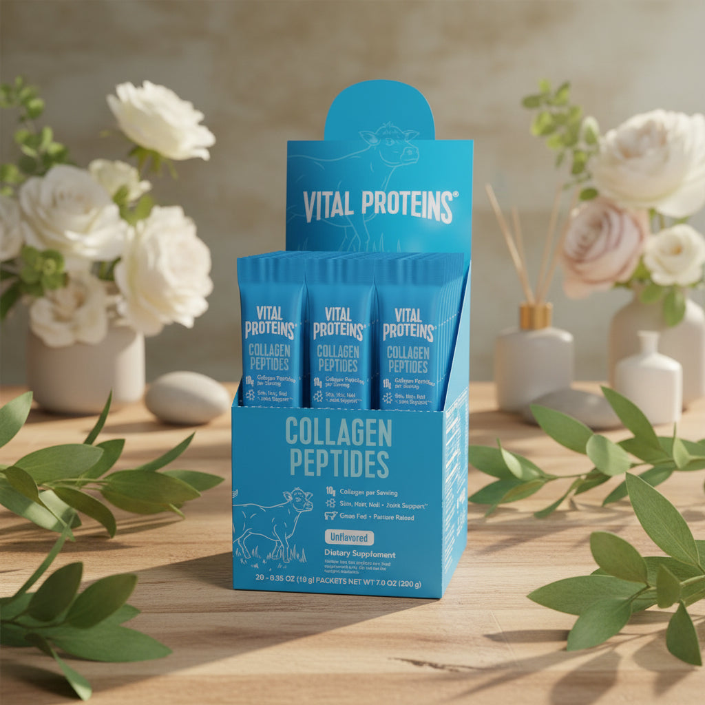 Collagen Peptides Powder Supplement, Hydrolyzed Collagen Peptides Travel Pack, 20 Individual Packets