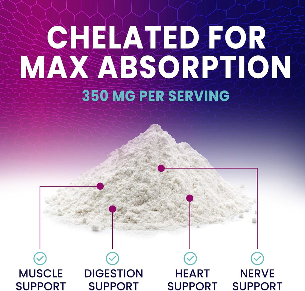 Magnesium Citrate Supplement - Magnesium Citrate Powder Drink Mix Unflavored - Mag Citrate & Aquamin Supplements for Bone, Heart & Muscle Support, Sugar Free, Gluten Free, Vegan - 60 Servings