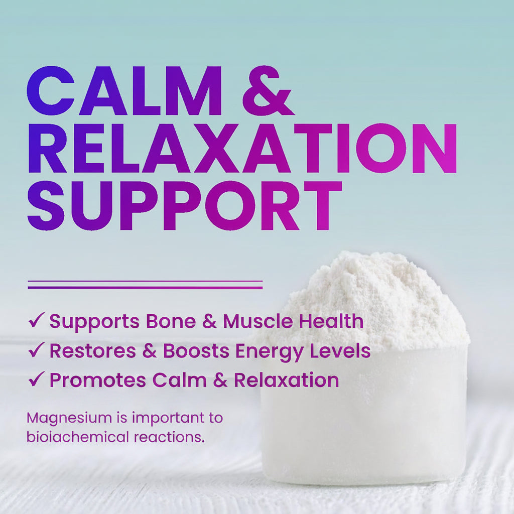Magnesium Citrate Supplement - Magnesium Citrate Powder Drink Mix Unflavored - Mag Citrate & Aquamin Supplements for Bone, Heart & Muscle Support, Sugar Free, Gluten Free, Vegan - 60 Servings