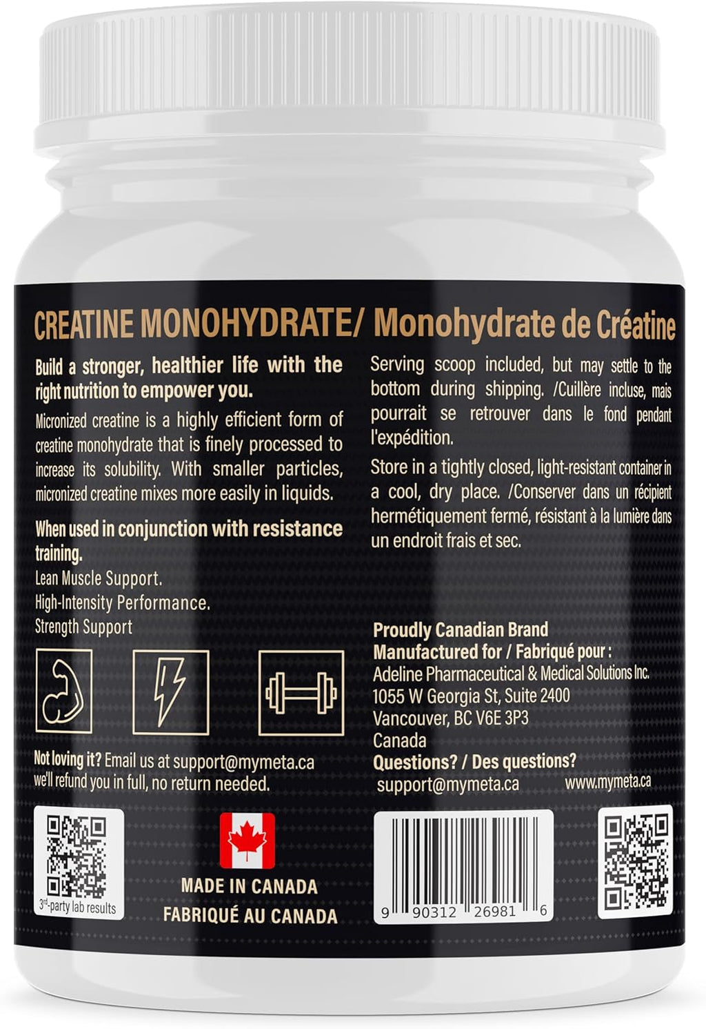 100% Pure Creatine Monohydrate Powder 200 Servings, Micronized Powder, Muscle Growth, Unflavored, Ideal for Athletes & Fitness Enthusiasts, Third Party Lab Tested, Vegan, 1000 G
