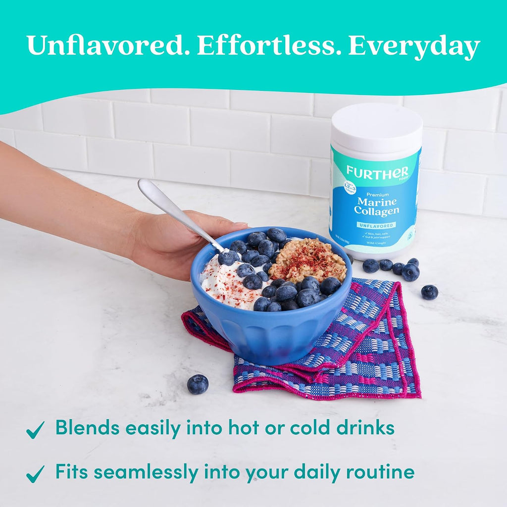 Unflavored Marine Collagen Peptides Powder, Wild-Caught Sustainably Sourced Fish, Hydrolyzed Type 1, 2 & 3, 12G Protein, 5.93 Oz