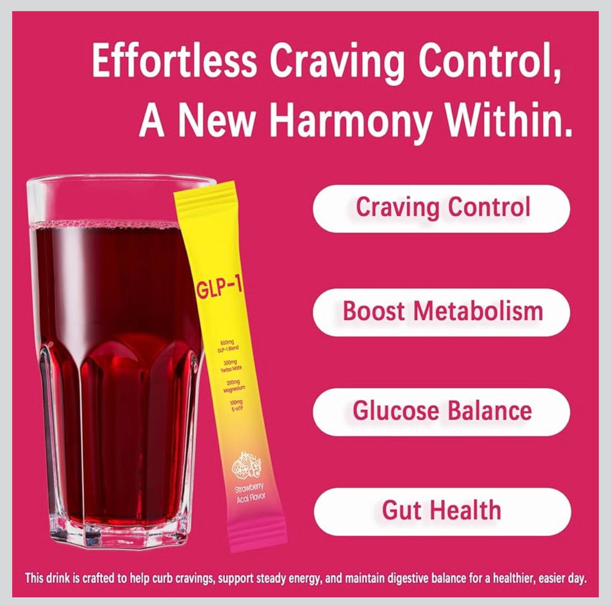 Leefar Cutting Drink Mix - Strawberry Açaí Flavor | Gut & Energy Health