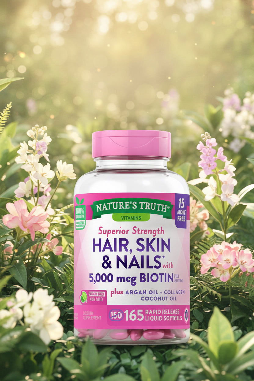 Natures Truth Superior Strength Hair, Skin & Nails SoftGel Supplements