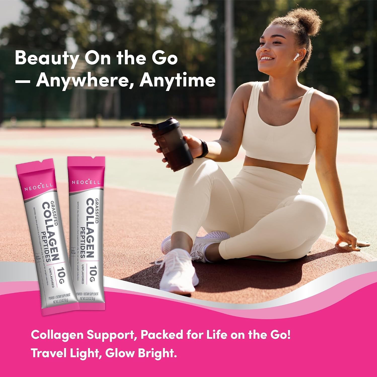Collagen Peptides Powder Packets | 20 Stick Packs | Grass Fed Bovine | Unflavored Supplement | Hair, Skin, & Nails | for Women and Men