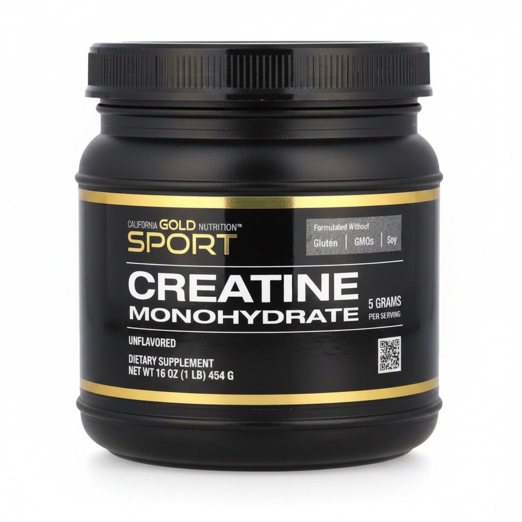 California Gold Nutrition, Creatine Powder, Micronized, Muscle and Strength Support, Creatine Monohydrate, No Gluten, No Gmos, No Soy, Unflavored, 16 Oz (454 G)