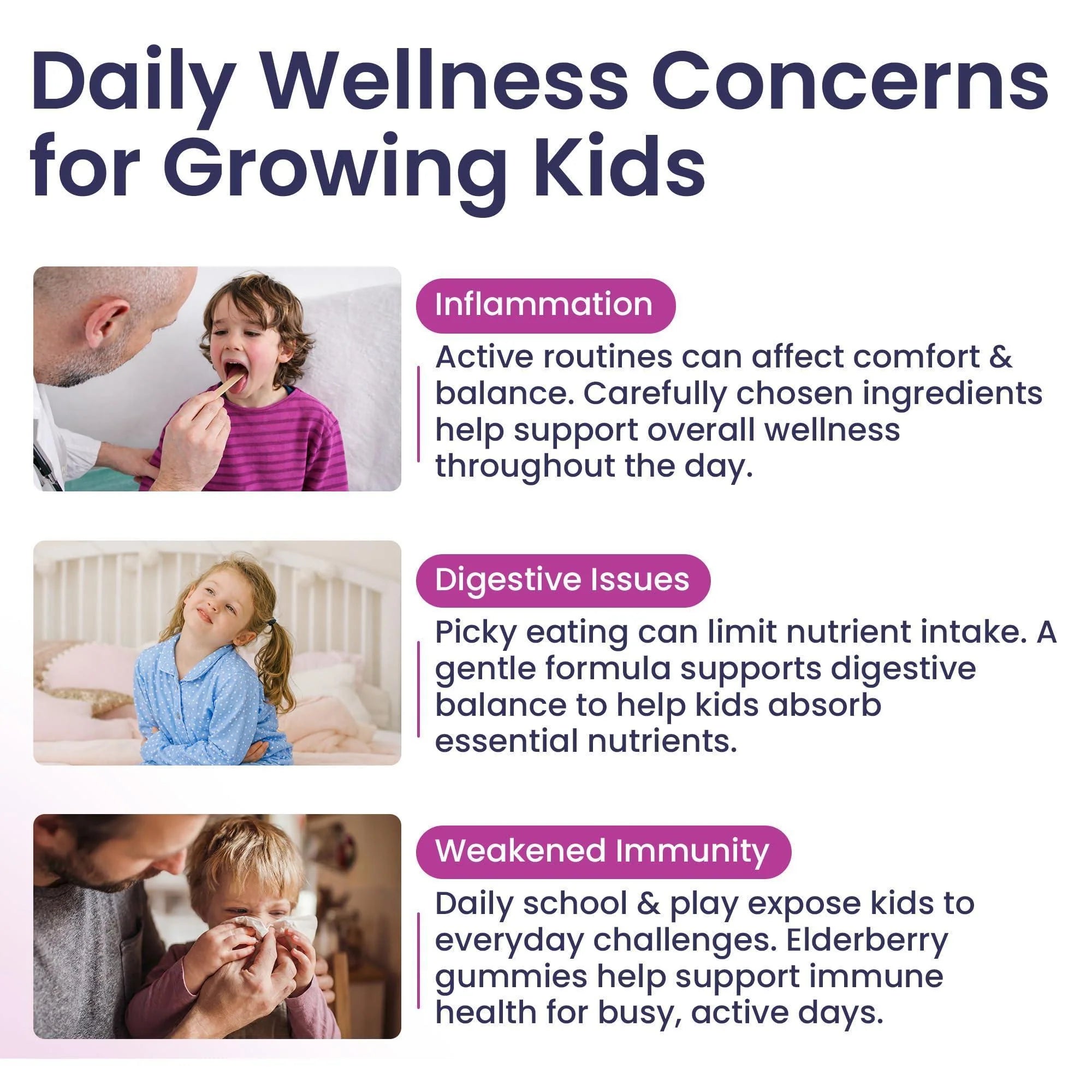 Elderberry Gummies for Kids 3 in 1 Immune Support with Zinc Vitamin C 60 Count Kids Elderberry Gummies for Daily Immunity Vegan Formula for Strong Immune Health